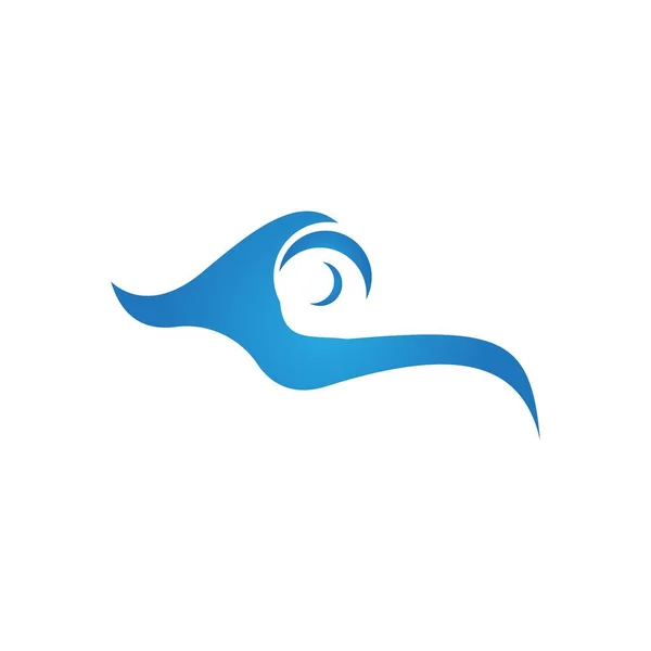 Splash Acqua Onda Spiaggia Logo Simbolo Vettore — Vettoriale Stock