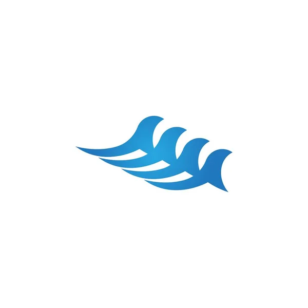 Spritzwasser Welle Strand Logo Und Symbol Vektor — Stockvektor