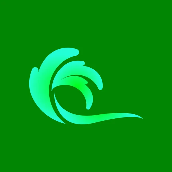 Логотип Символический Вектор Пляжной Волны — стоковый вектор