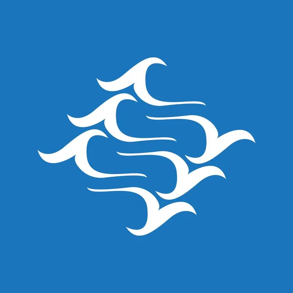 Splash Water Wave Beach Logo Symbol Vektor — Stockový vektor