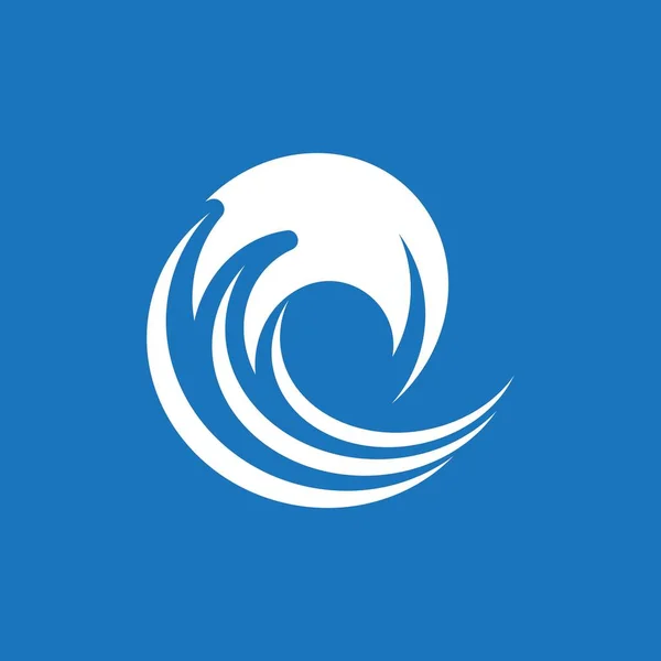 Логотип Символический Вектор Пляжной Волны — стоковый вектор