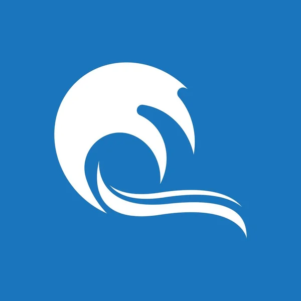 洒水海浪海滩标志和符号矢量 — 图库矢量图片