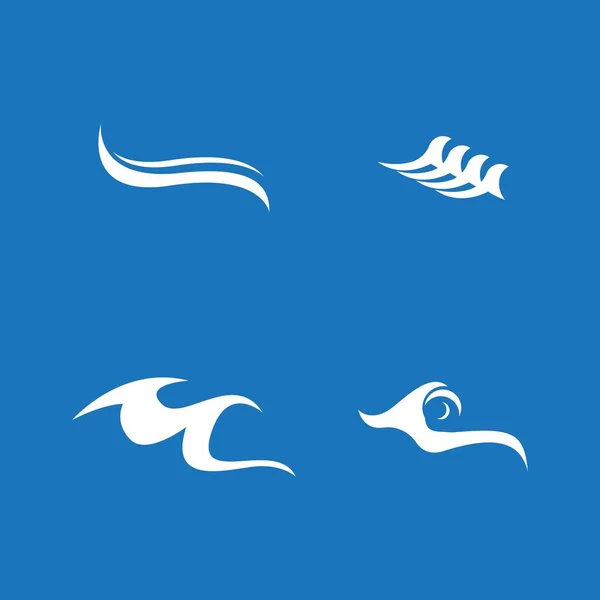 Splash Água Onda Praia Logotipo Símbolo Vetor — Vetor de Stock