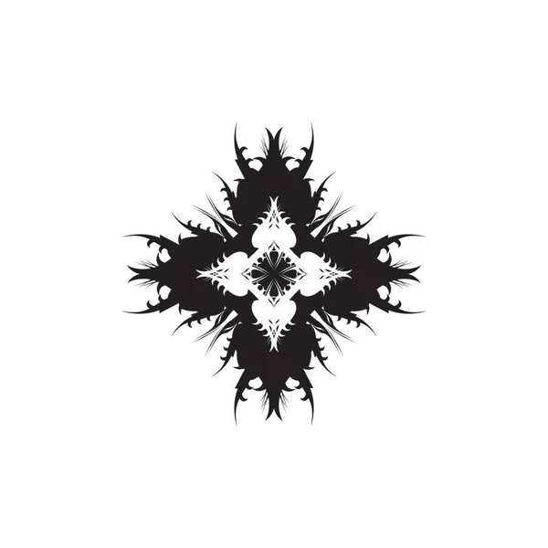 Abstraktní Šablona Černého Kmenového Tetování — Stockový vektor