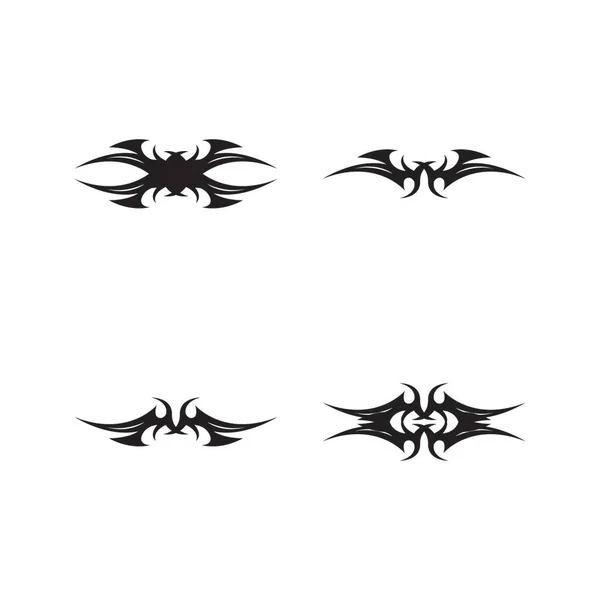 Czarny Plemienny Tatuaż Abstrakcyjny Szablon Symbolu — Wektor stockowy