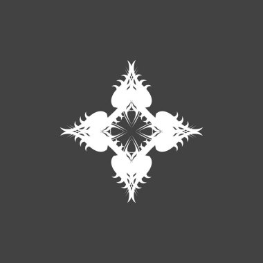 Siyah Kabile Dövmesi Soyut Sembol Şablonu