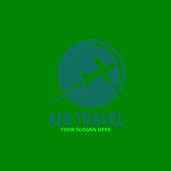 Blue Air Travel Agency Travel Logo Template —  Vetores de Stock