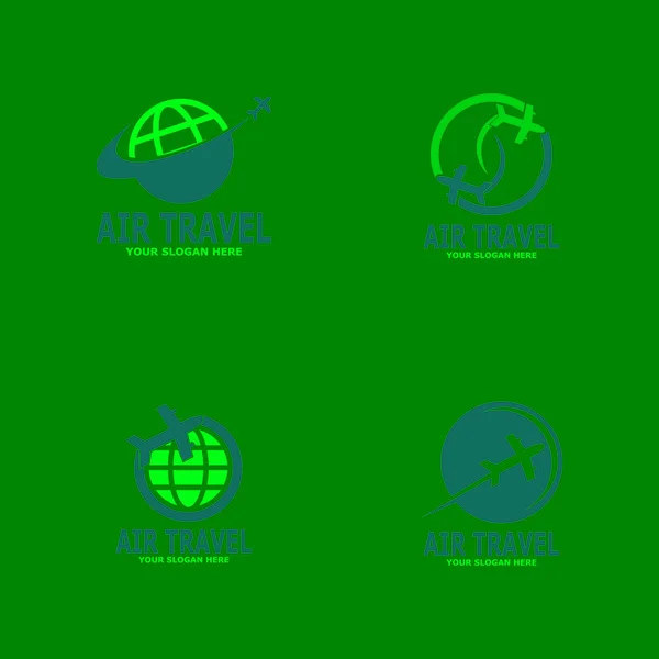Blue Air Reisebüro Reise Logo Vorlage — Stockvektor