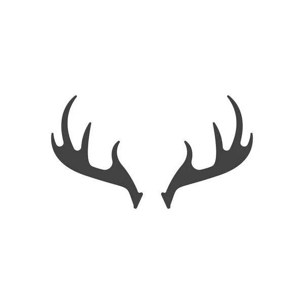 鹿の角のロゴテンプレートイラストデザイン — ストックベクタ