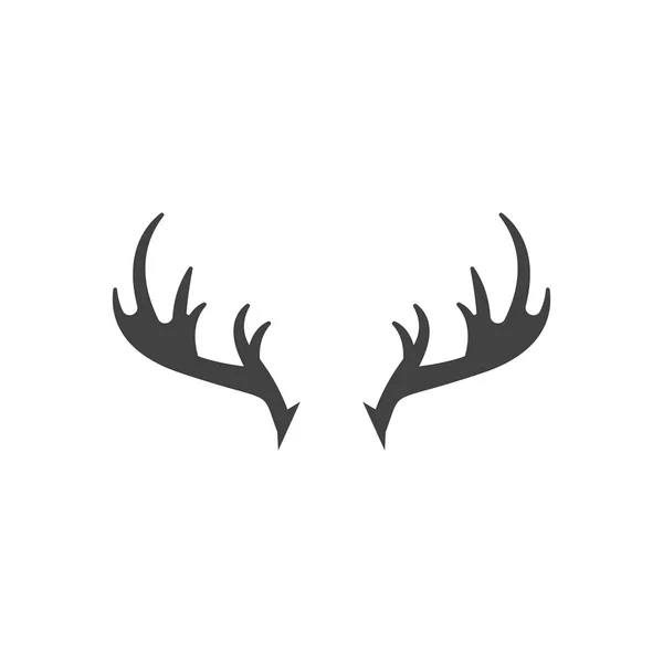 鹿の角のロゴテンプレートイラストデザイン — ストックベクタ
