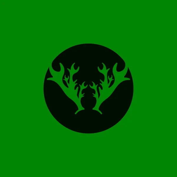 Дизайн Логотипа Оленьих Рогов — стоковый вектор