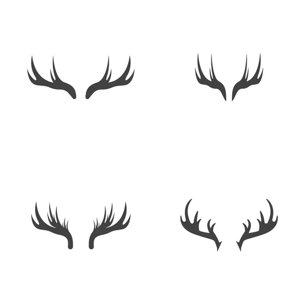 Deer Antlers Logo Template Illustration Design — Stock Vector