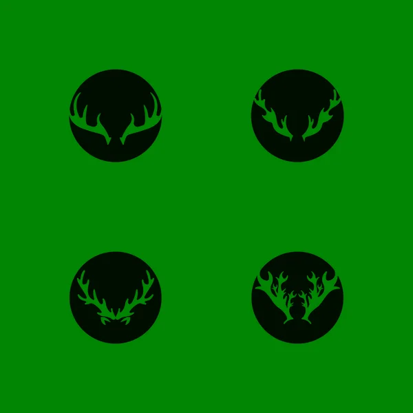 Herten Antlers Logo Template Illustratie Ontwerp — Stockvector