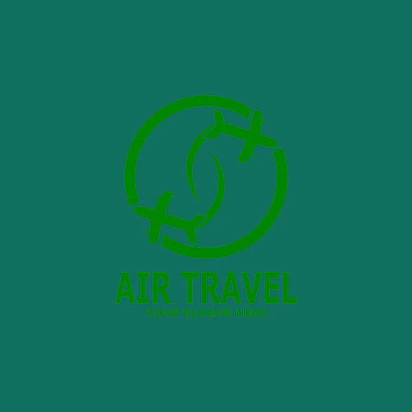 Blue Air Travel Agency Travel Logo Template — Stockový vektor