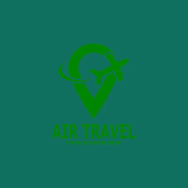 Blue Air Travel Agency Travel Logo Template — Stock Vector