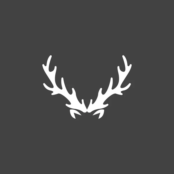 Deer Antlers Logo Template Ilustração Design — Vetor de Stock