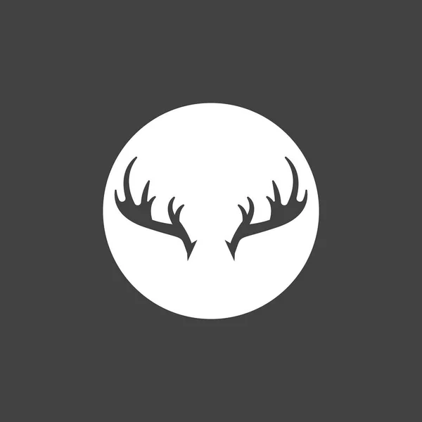 Herten Antlers Logo Template Illustratie Ontwerp — Stockvector