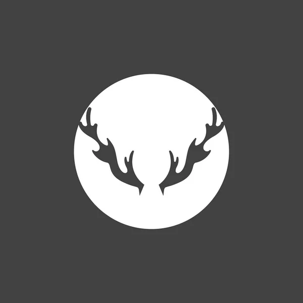 Deer Antlers Logo Template Ilustração Design —  Vetores de Stock