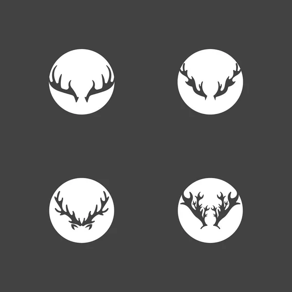 Projekt Ilustracji Szablonu Jelenia Rogi Logo — Wektor stockowy