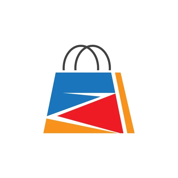 ショッピングバッグイラストロゴ — ストックベクタ