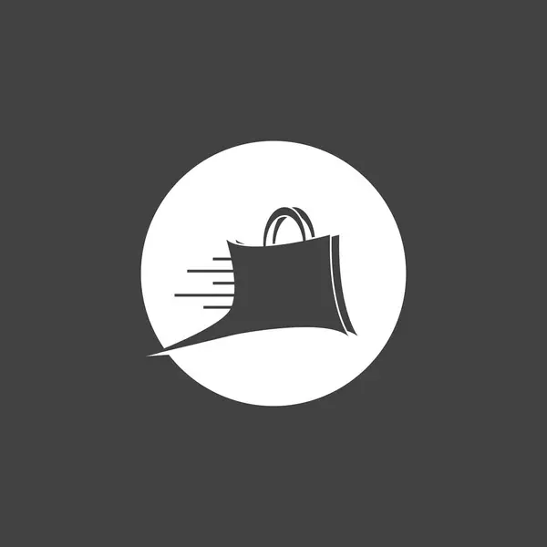 Shopping Bag Illustration Logo — Stock Vector