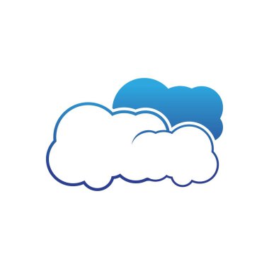 Bulut simgesi logo vektör şablonu