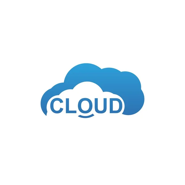 Cloud Icon Logo Vector Template — Stock Vector
