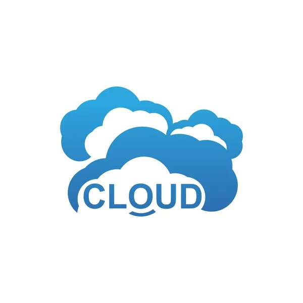 Cloud Pictogram Logo Vector Template — Stockvector