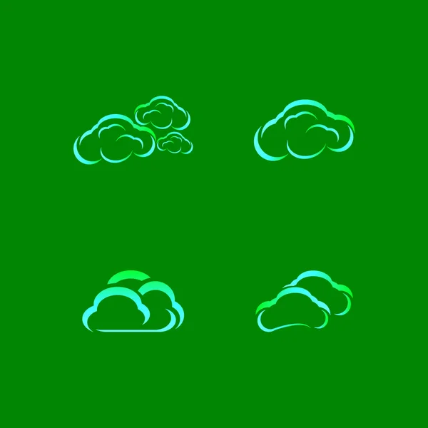 Bulut Simgesi Logo Vektör Şablonu — Stok Vektör