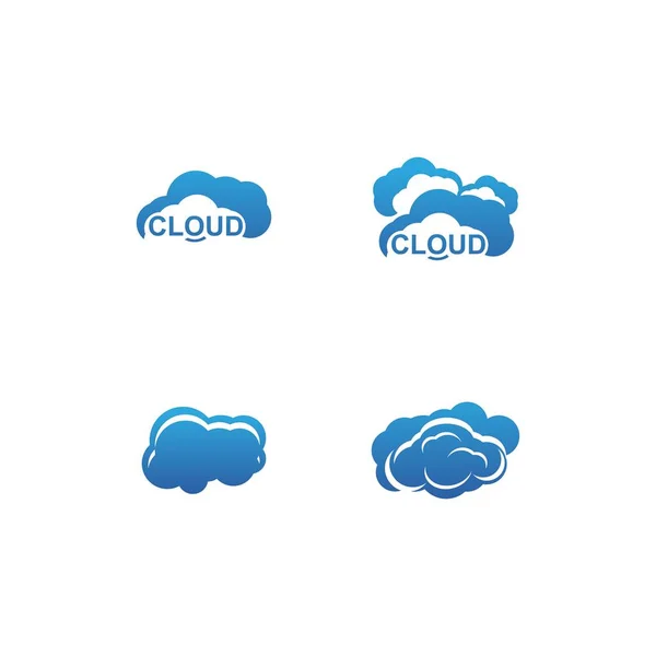 Modèle Vectoriel Logo Icône Cloud — Image vectorielle