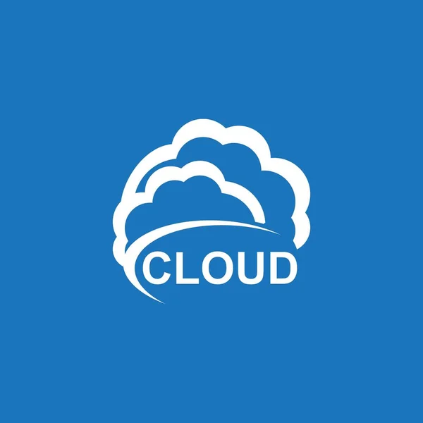 Cloud Techno Logo Vektorvorlage — Stockvektor