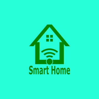 Akıllı Ev Bağlantısı Logo Vektör Şablonu İllüstrasyonu