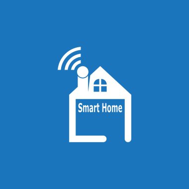 Akıllı Ev Bağlantısı Logo Vektör Şablonu İllüstrasyonu