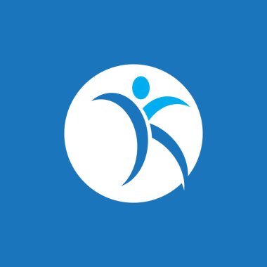 K Harfi Logo Vektörü Şablonuna sahip İnsanlar