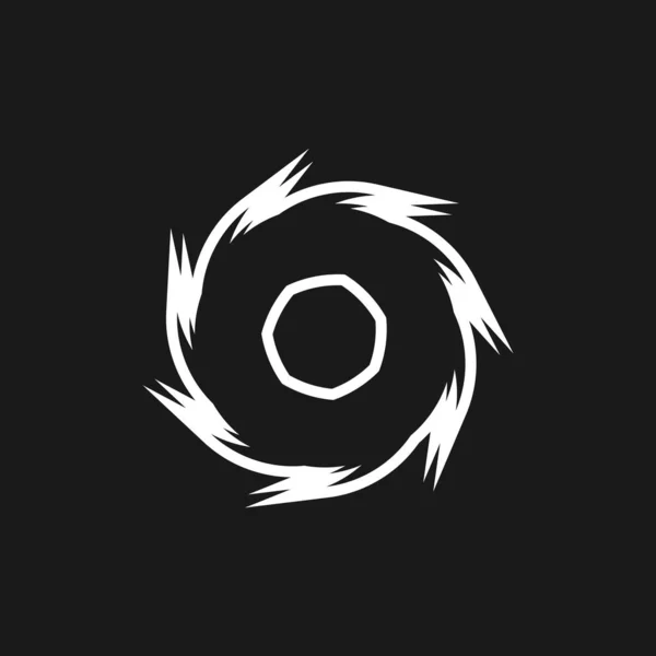 Cirkelring Virvel Abstrakt Logotyp Vektor — Stock vektor