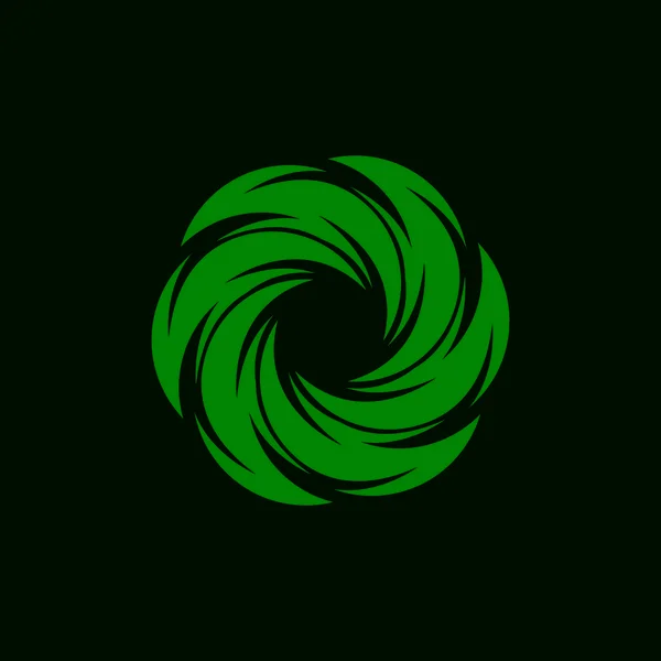 Circle Ring Remolino Abstracto Logo Vector — Vector de stock