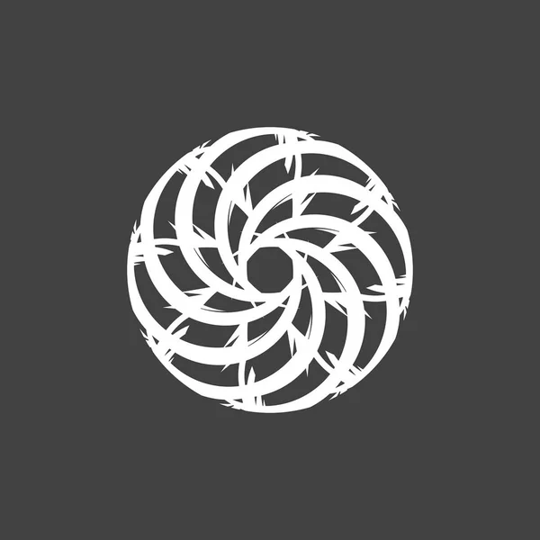 Κύκλος Δακτύλιο Στροβιλισμού Αφηρημένο Λογότυπο Διάνυσμα — Διανυσματικό Αρχείο