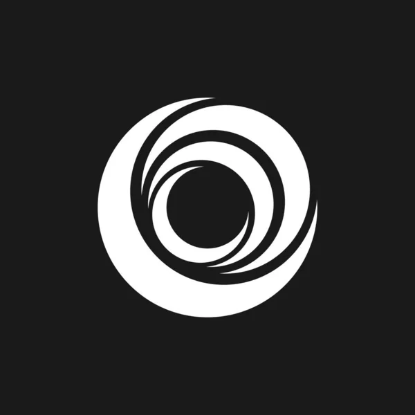 Círculo Anel Redemoinho Abstract Logo Vector — Vetor de Stock