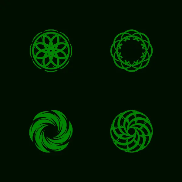 Вектор Кругового Кольца Абстрактным Логотипом — стоковый вектор