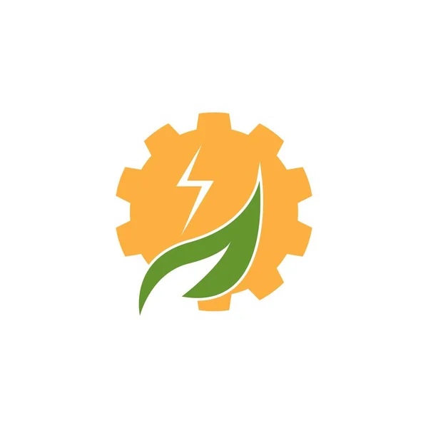 Ilustracja Szablonu Eco Power Energy Logo Vector — Wektor stockowy