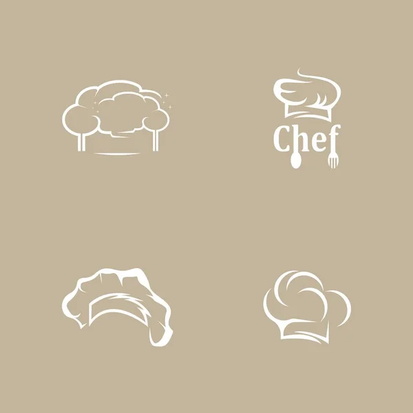 Ícone Chef Chapéu Modelo Vetor Símbolo —  Vetores de Stock