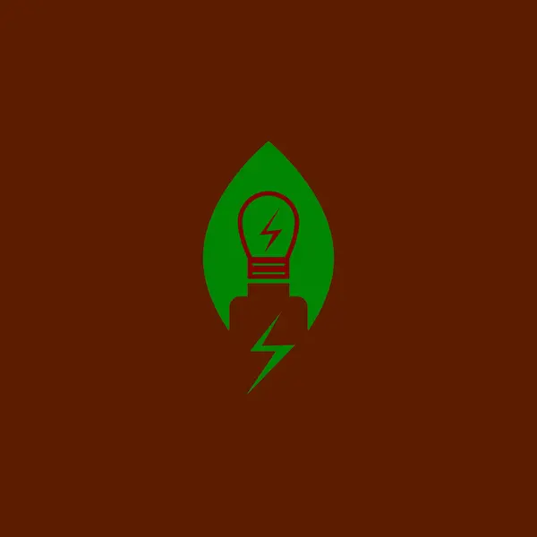 Eco Power Energy Logotyp Vektor Mall Illustration — Stock vektor
