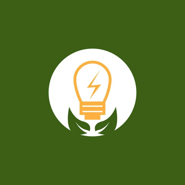 Illustrazione Del Modello Vettoriale Del Logo Energia Eco Power — Vettoriale Stock