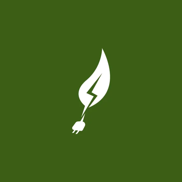 Eco Power Energy Logo Vektor Vorlage Illustration — Stockvektor