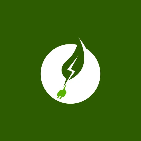 Eco Power Energy Logo Vector Template Illusztráció — Stock Vector
