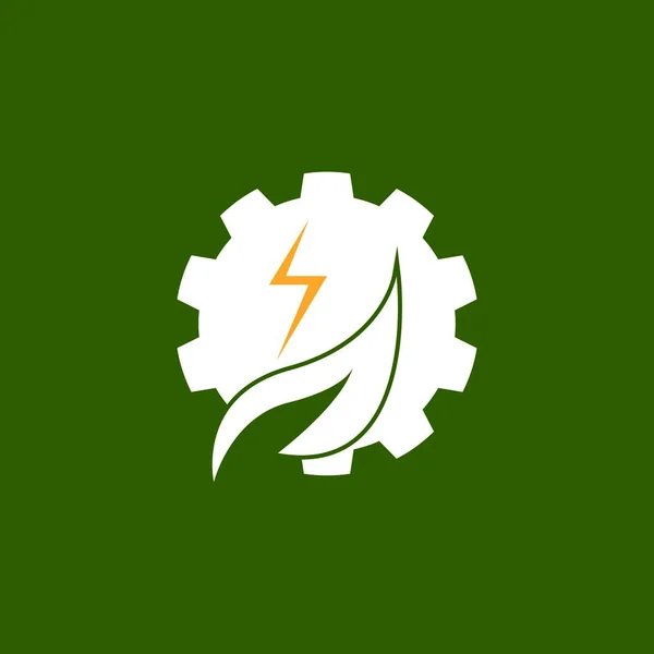 Eco Power Energy Logo Vector Template Ilustración — Vector de stock