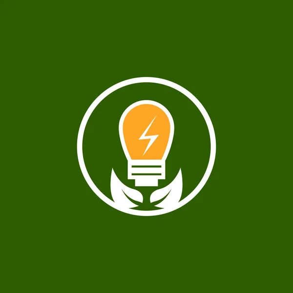 エコパワーエネルギーロゴベクターテンプレートイラスト — ストックベクタ