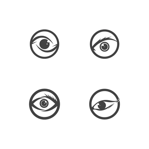 Eye Care Health Logo Vector Template — Stock Vector