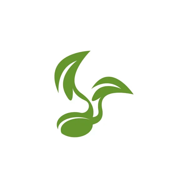 Frön Natur Logotyp Vektor Mall Illustration — Stock vektor