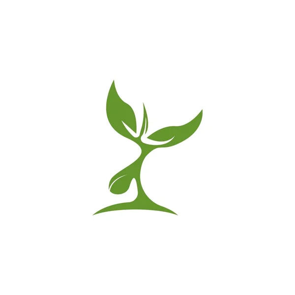 Semi Natura Logo Vettore Modello Illustrazione — Vettoriale Stock